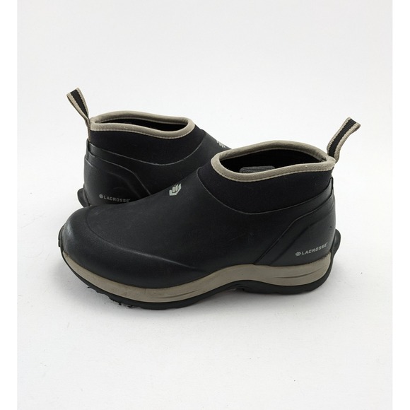 LaCrosse Shoes - Womens LaCrosse Alpha Meadow 3.5in Black Rubber Work Shoes 656142‎ Size 7